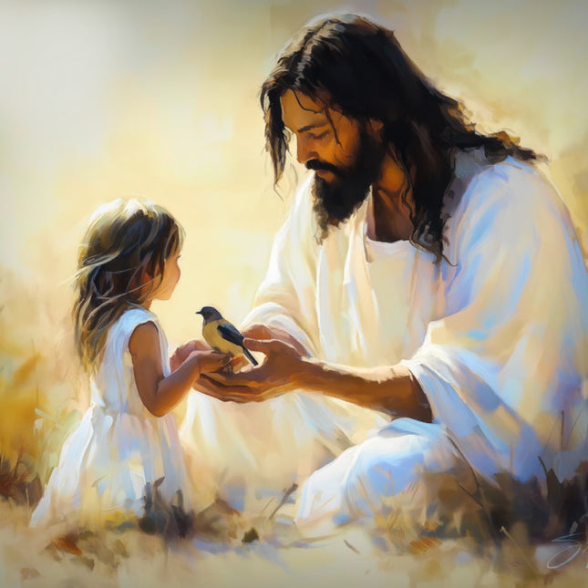 His Eye is on the Sparrow Canvas Print