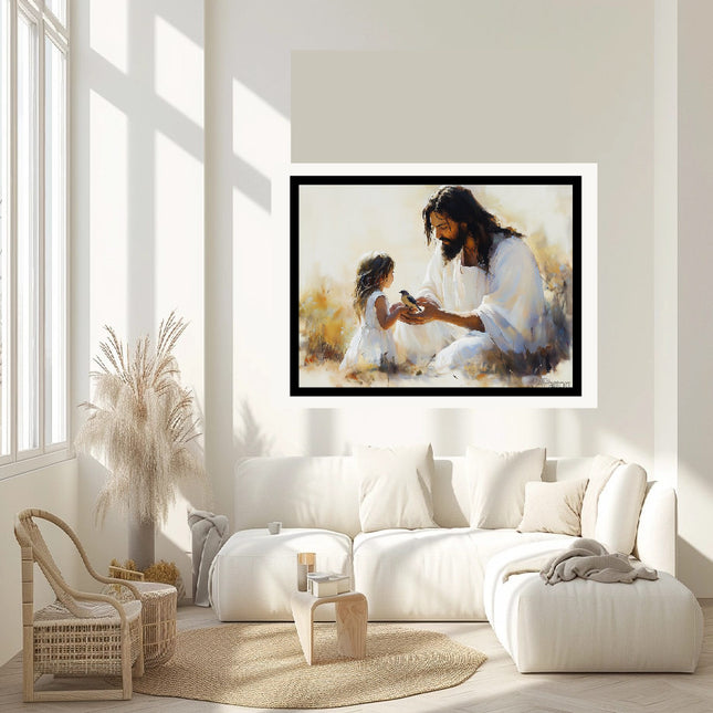 His Eye is on the Sparrow Canvas Print