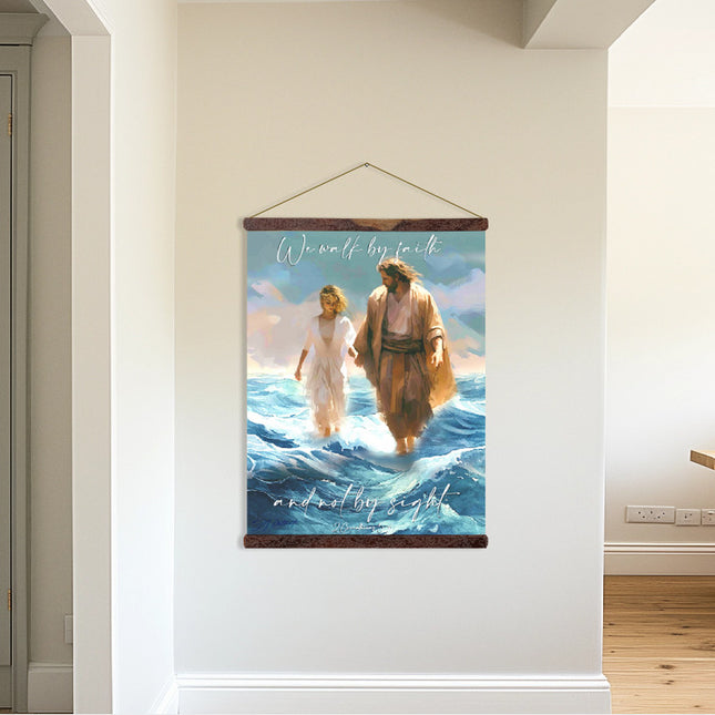 "We Walk by Faith" Tapestry