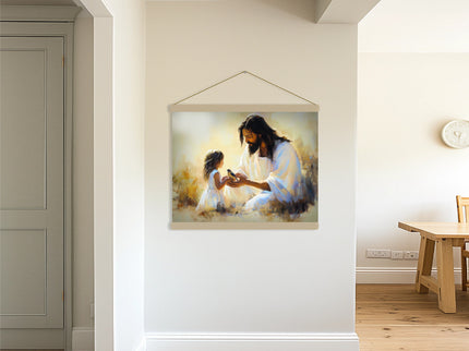 "Hi Eye is on the Sparrow Version 1" Tapestry