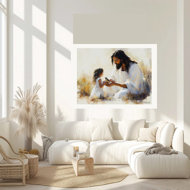 His Eye is on the Sparrow Canvas Print