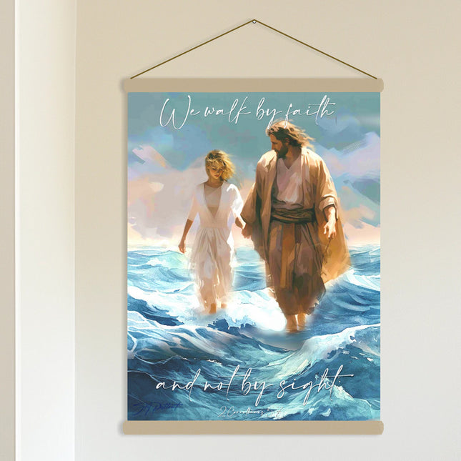 "We Walk by Faith" Tapestry