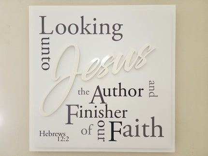 "Looking Unto Jesus" 3D wall art