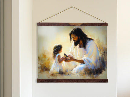 "Hi Eye is on the Sparrow Version 1" Tapestry