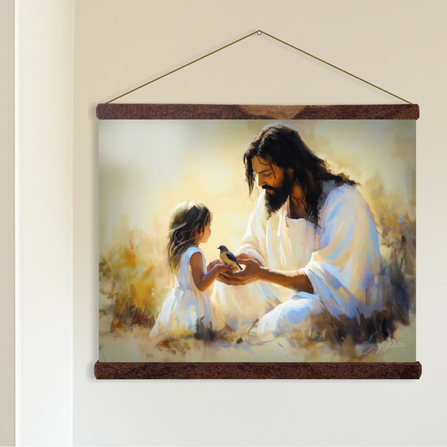 "Hi Eye is on the Sparrow Version 1" Tapestry