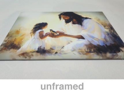 His Eye is on the Sparrow Canvas Print